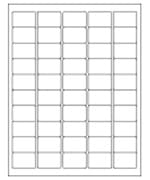A white label with a clear, unmarked space intended for adding a label or text.