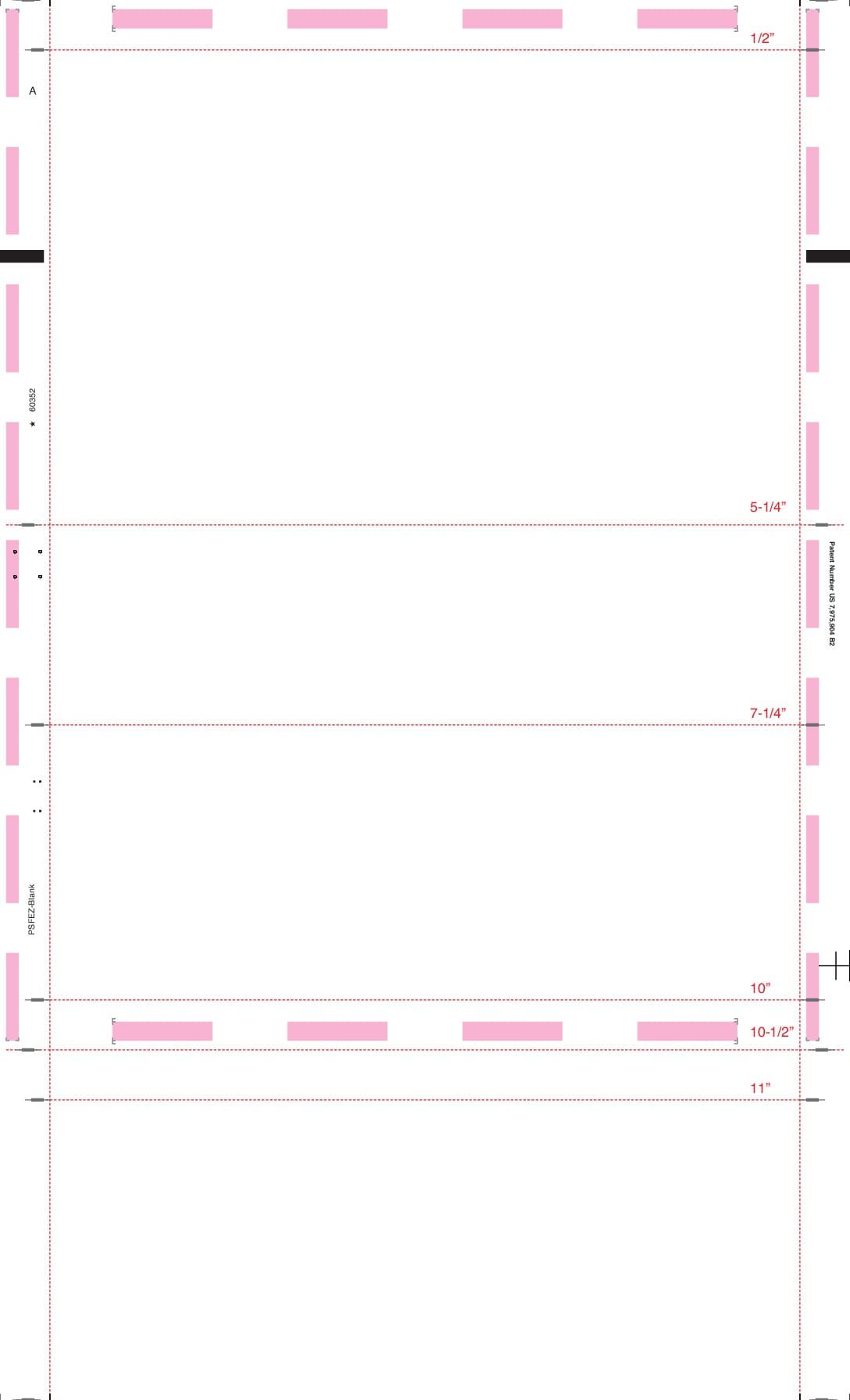 1161. PSFEZ-BLANK  Pressure Seal EZ-Fold Blank 8 1/2 X 14 QUANTITY 10,000