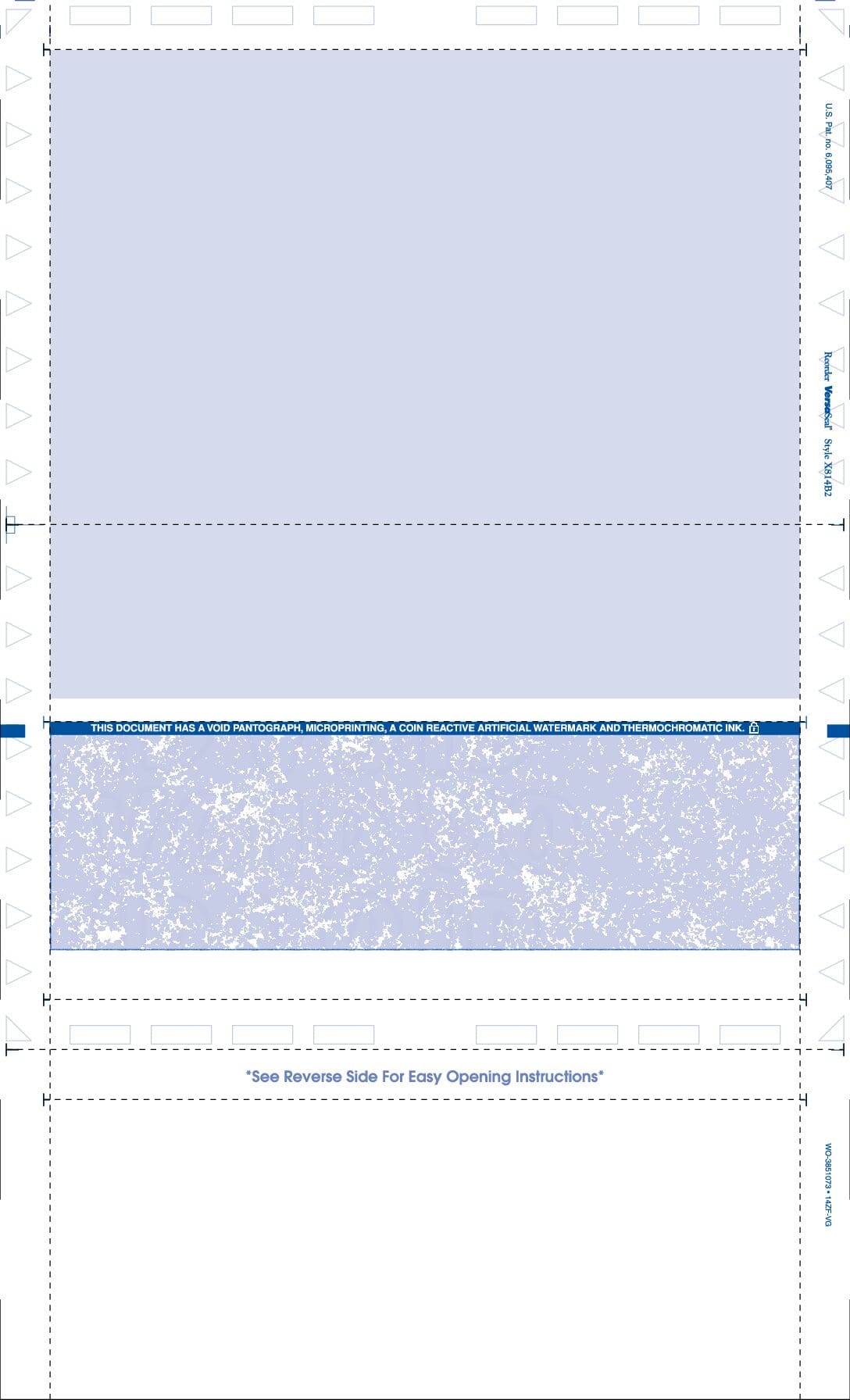 X814B2-E Pressure Seal Check 8 1/2 X 14 Blue